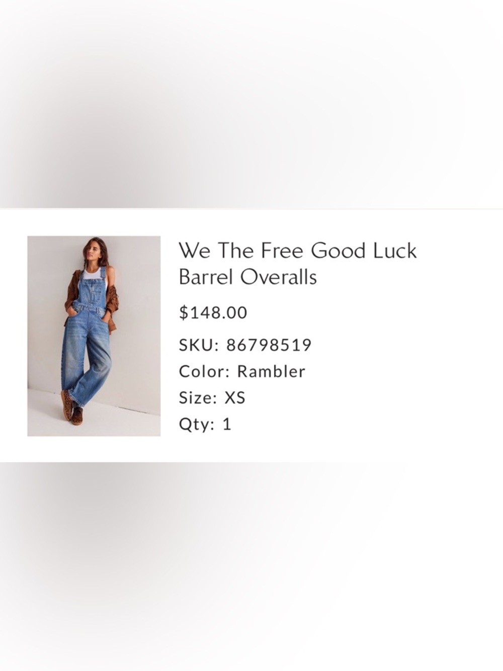 Free People Good Luck Barrel Overalls